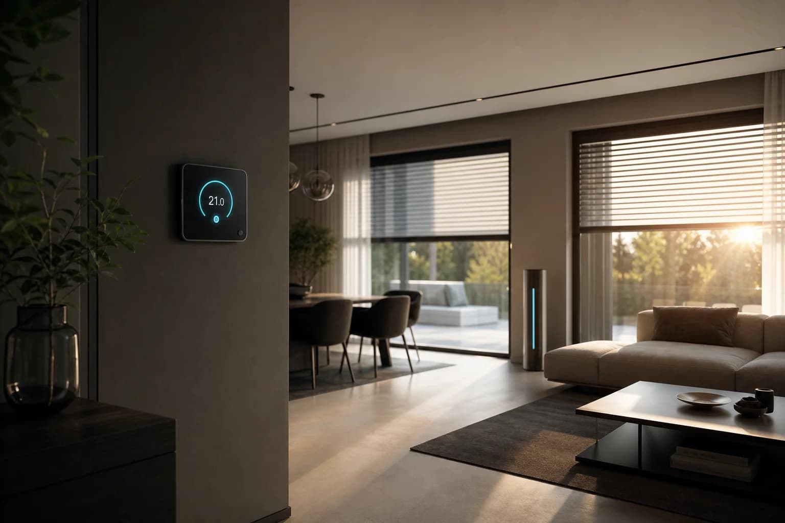 Wohnliches Smart Home mit Licht und Komfort